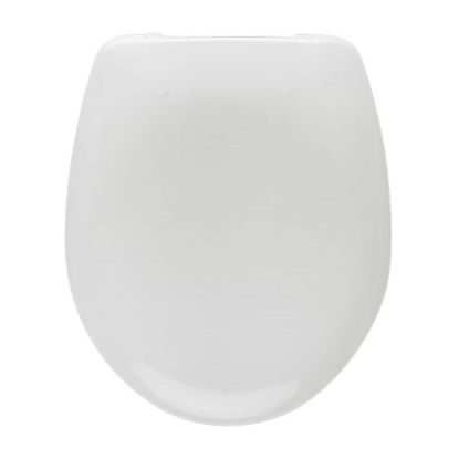 Slika WC DASKA ARENA C2 DUROPLAST BELA-INOX  OKOV-DIM.43.5x38CM