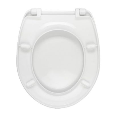 Slika WC DASKA ARENA C2 DUROPLAST BELA-INOX  OKOV-DIM.43.5x38CM