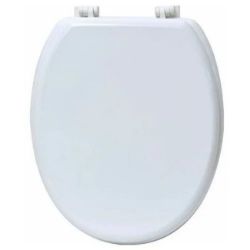 Slika WC DASKA MDF SA PLASTIČNIM OKOVIMA BELA TENDANCE