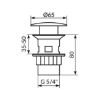 VENTIL ODLIVNI KLIK-KLAK 5/4" METALNI - 2