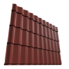 POKRIVNI LIM U OBLIKU CREPA 1,02X2,1M(O,5mm) CRVENI ( 2.142m2 ) - 1
