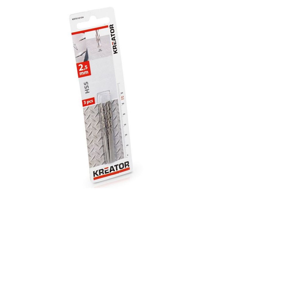 BURGIJE ZA METAL HSS 2,5X57 3KOM.   Kreator alati