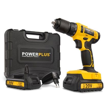 Slika BUŠILICA/ODVIJAČ AKU 20V LI-ION 2 BATERIJE POWERPLUS