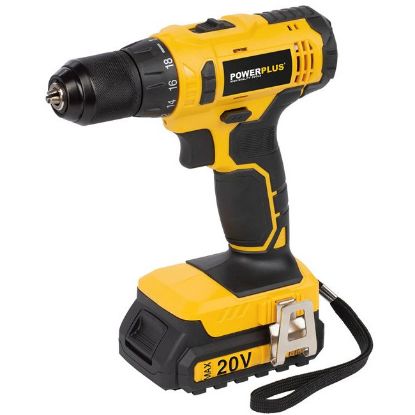 Slika BUŠILICA/ODVIJAČ AKU 20V LI-ION 2 BATERIJE POWERPLUS