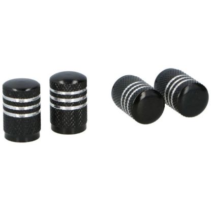 KAPE ZA VENTIL 4 KOM ALU CRNO-SIVE DUNLOP