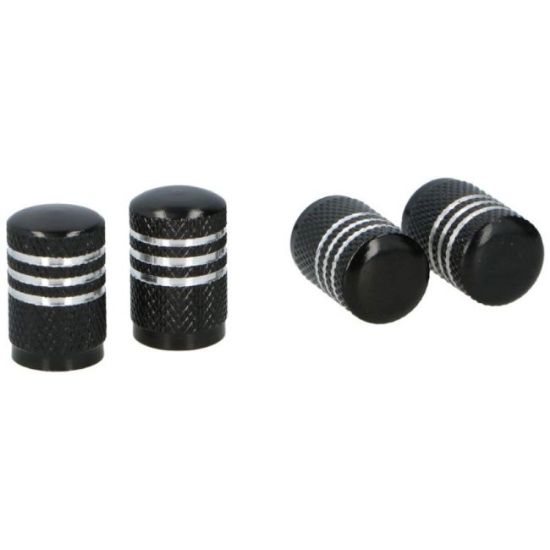 KAPE ZA VENTIL 4 KOM ALU CRNO-SIVE DUNLOP