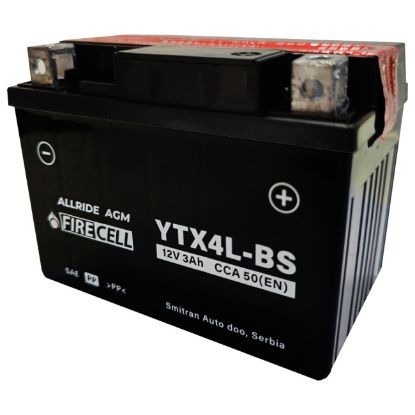 Slika AKUMULATOR ZA MOTOR 12V03D S-YTX4L-BS FIRECELL