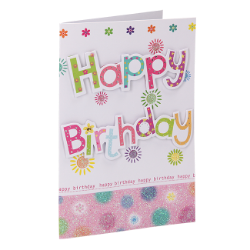 ČESTITKA HAPPY B CVEĆE 3D