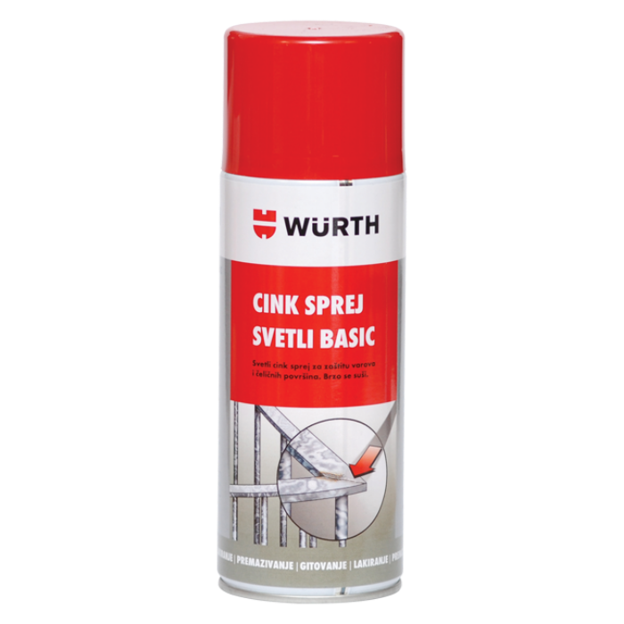 CINK SPREJ SVETLI 400ML WURTH