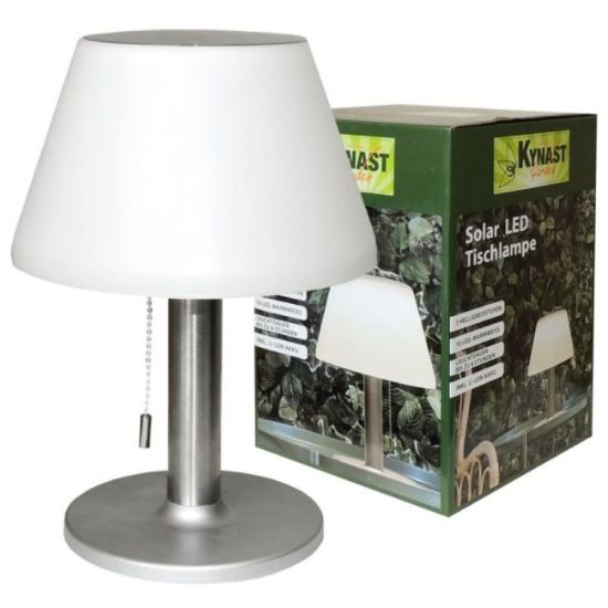 SOLARNA LED STONA LAMPA 28CM SREBRNA