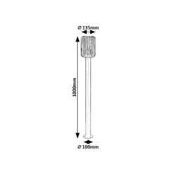 FENJER BAŠTENSKI STUBNI H=1000mm E27 IP44 TARPA RAB 77108