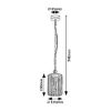 FENJER BAŠTENSKI VISEĆI H=740mm IP44 E27 TARPA RAB 77107 - 4