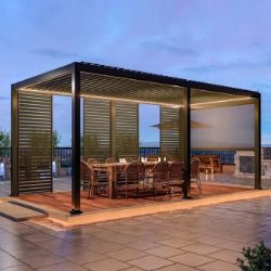 PERGOLA BIOKLIMATSKA LUX ANTRACIT 3X6X2.5M ALU ELEKTRO KONTROL I LED SVETLOM