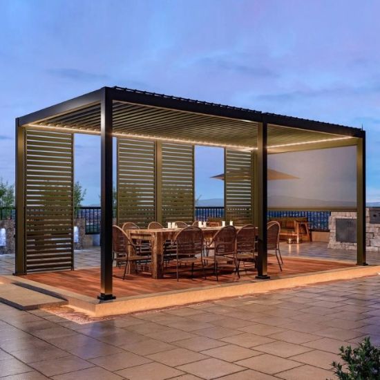 PERGOLA BIOKLIMATSKA LUX ANTRACIT 3X6X2.5M ALU ELEKTRO KONTROL I LED SVETLOM
