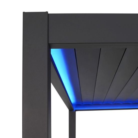 PERGOLA BIOKLIMATSKA LUX ANTRACIT 3X6X2.5M ALU ELEKTRO KONTROL I LED SVETLOM