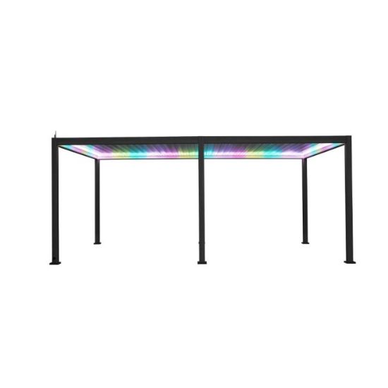 PERGOLA BIOKLIMATSKA LUX ANTRACIT 3X6X2.5M ALU ELEKTRO KONTROL I LED SVETLOM