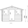 KUĆICA DRVENA KORZIKA 3.4x3.4m 28mm - 5