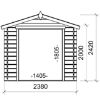 KUĆICA DRVENA BORNEO 2.2x2.2m 28mm - 3