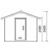 KUĆICA DRVENA CAPRI 1.8X1.8m 28mm(ima pod nema pokrivku) - 3