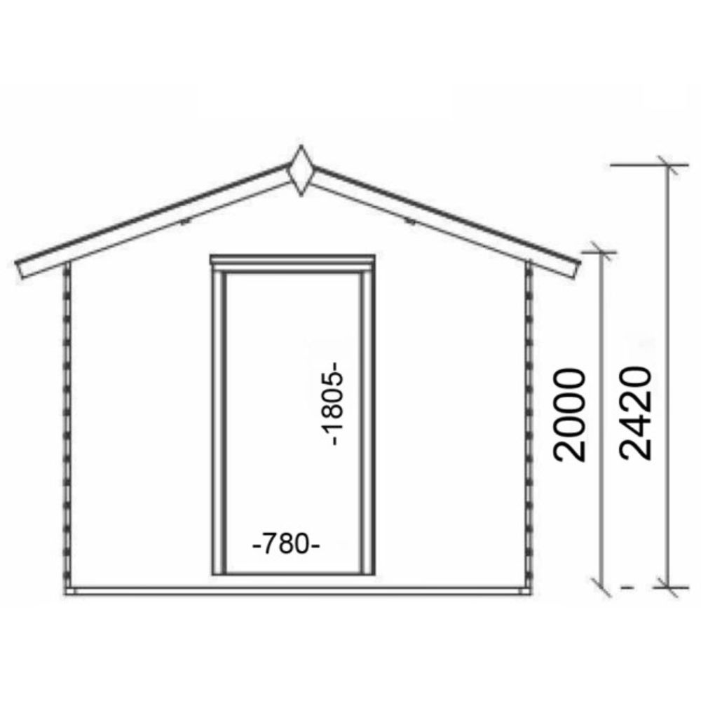 KUĆICA DRVENA CAPRI 1.8X1.8m 28mm(ima pod nema pokrivku)
