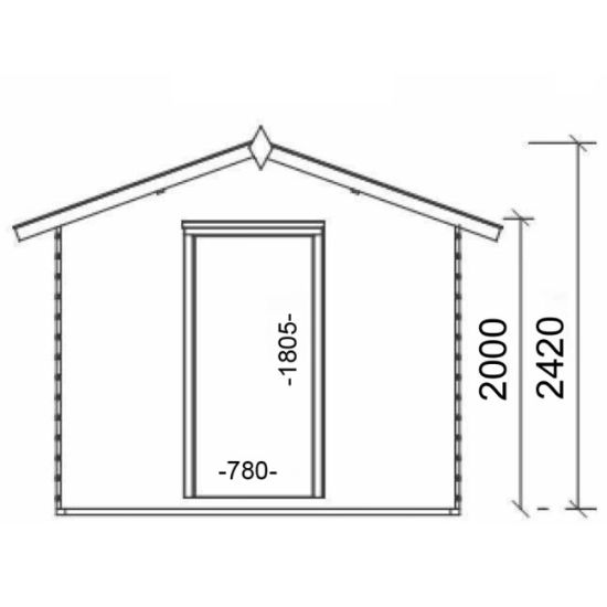 KUĆICA DRVENA CAPRI 1.8X1.8m 28mm(ima pod nema pokrivku)