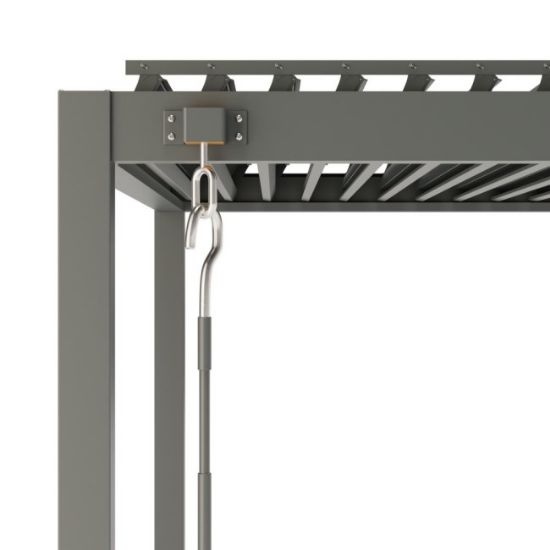 PERGOLA BIOKLIMATSKA ANTRACIT BASIC 3X3X2.5M ALU