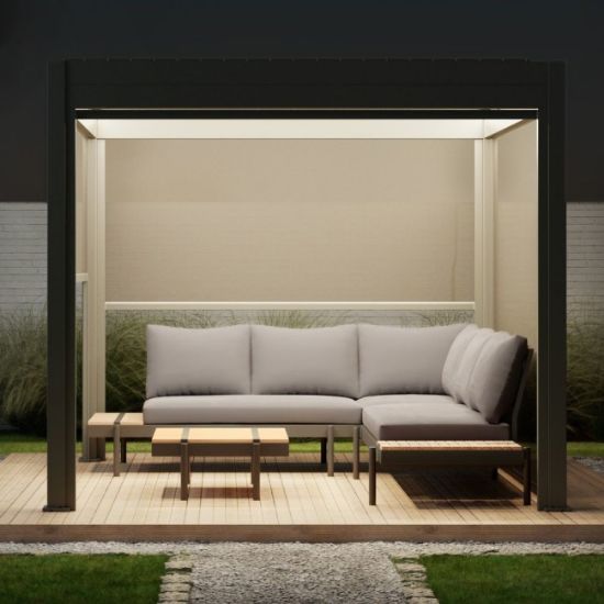 PERGOLA BIOKLIMATSKA ANTRACIT BASIC 3X3X2.5M ALU
