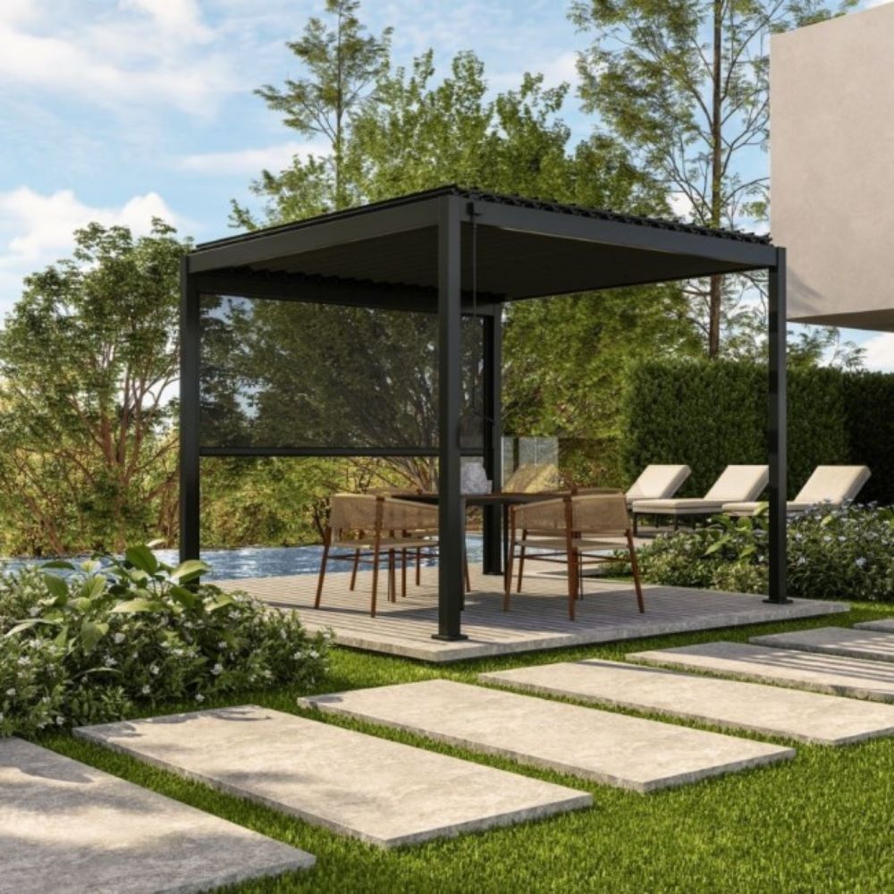 PERGOLA BIOKLIMATSKA ANTRACIT BASIC 3X3X2.5M ALU