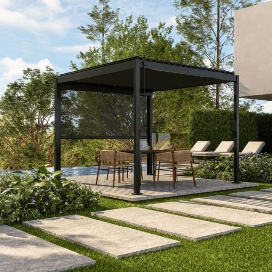 PERGOLA BIOKLIMATSKA ANTRACIT BASIC 3X3X2.5M ALU
