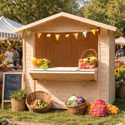 KUĆICA-KIOSK DRVENA 2.06x2m (BEZ poda i pokrivkom za krov) SAJAM