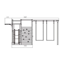 IGRAONICA DRVENA CUBIC DELTA 409x425x215 CM