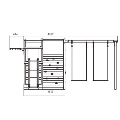 IGRAONICA DRVENA CUBIC DELTA 409x425x215 CM