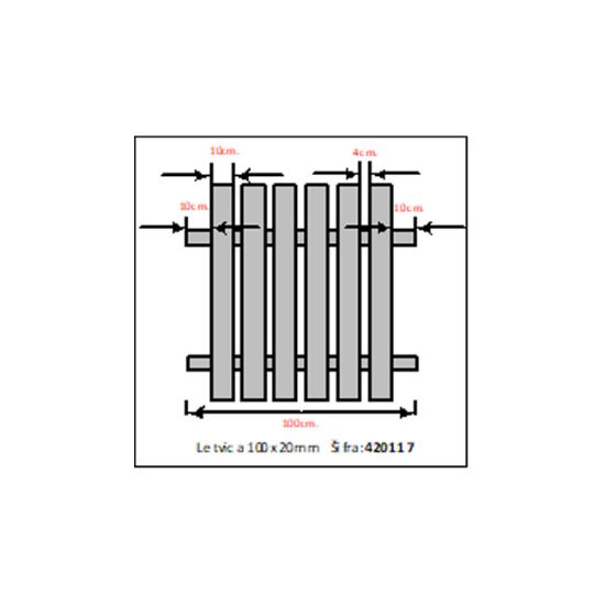 LETVICA PVC 100X20MM – DUŽINA 2M