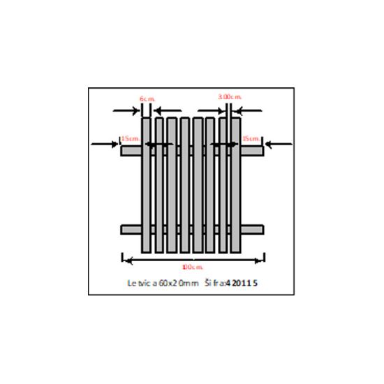 LETVICA PVC 60X20MM – DUŽINA 2M
