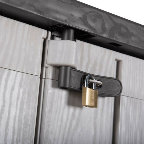 OSTAVA BAŠTANSKA PVC 129.5X74X5X111CM SIVA-ANTRACIT