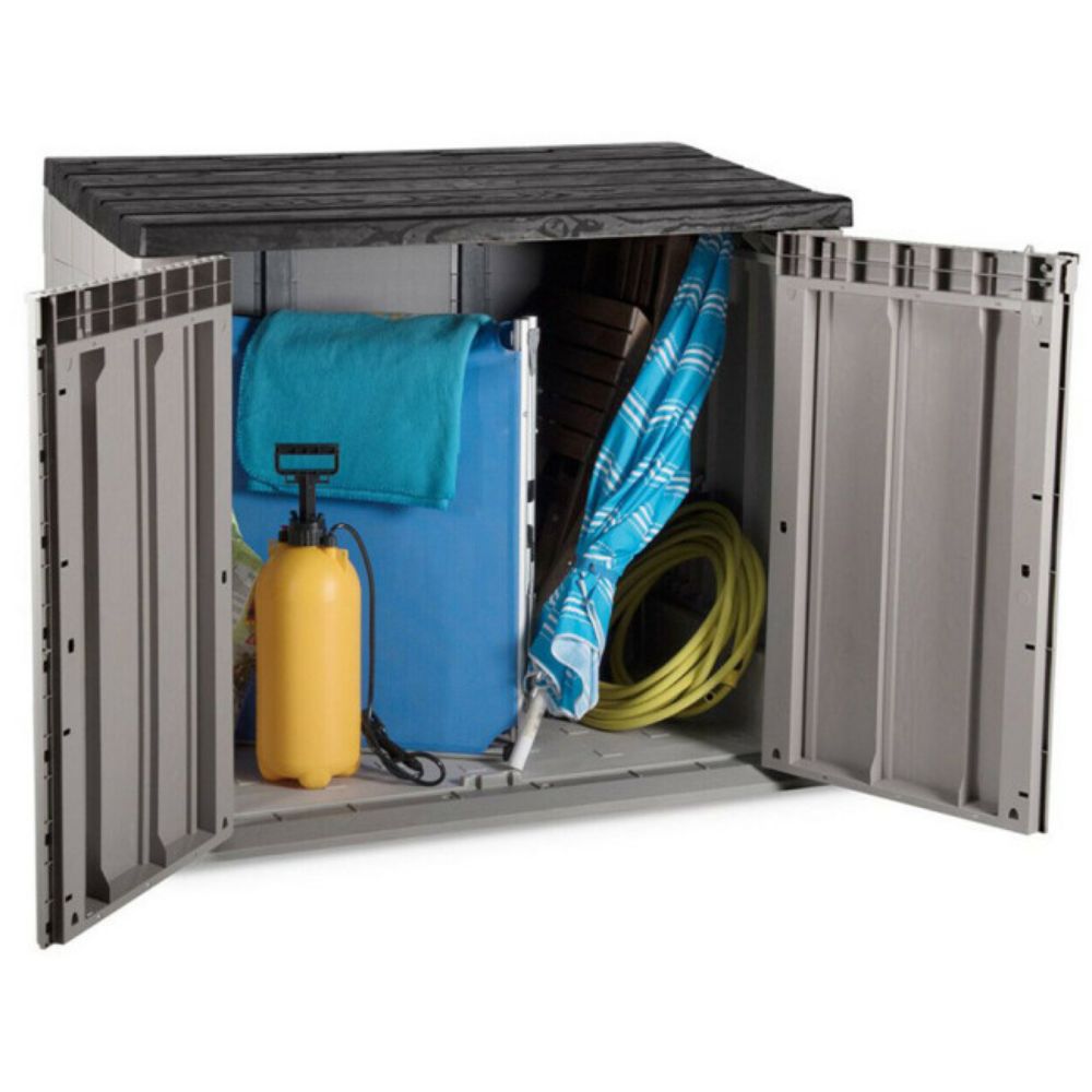 OSTAVA BAŠTANSKA PVC 129.5X74X5X111CM SIVA-ANTRACIT