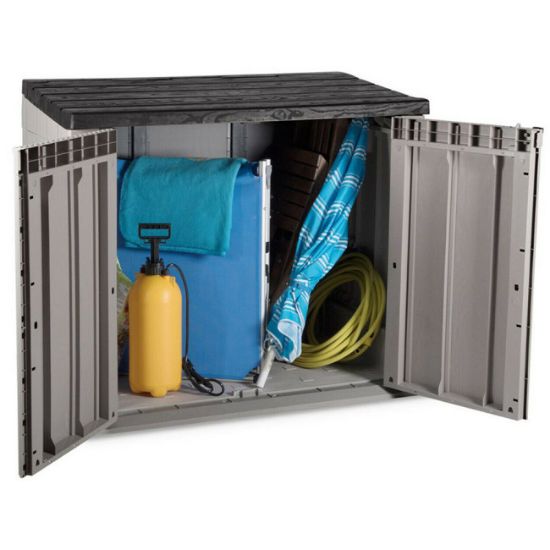 OSTAVA BAŠTANSKA PVC 129.5X74X5X111CM SIVA-ANTRACIT