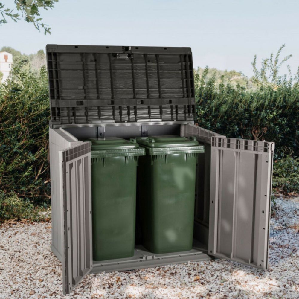 OSTAVA BAŠTANSKA PVC 129.5X74X5X111CM SIVA-ANTRACIT