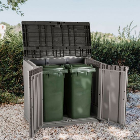 OSTAVA BAŠTANSKA PVC 129.5X74X5X111CM SIVA-ANTRACIT