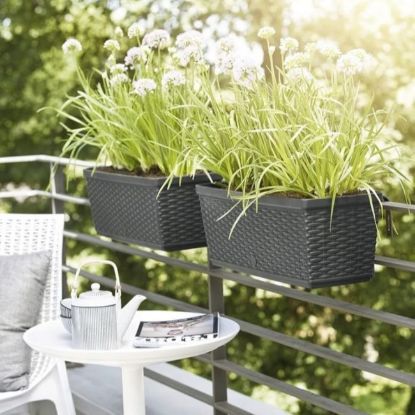 DRŽAČI ZA ŽARDINJERE METALNI 25 x 21 cm ANTRACIT