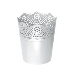 SAKSIJA ČIPKA  LACE OKRUGLA FI 14CM BELA