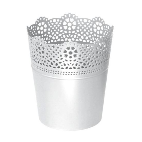 SAKSIJA ČIPKA LACE OKRUGLA FI 16CM BELA