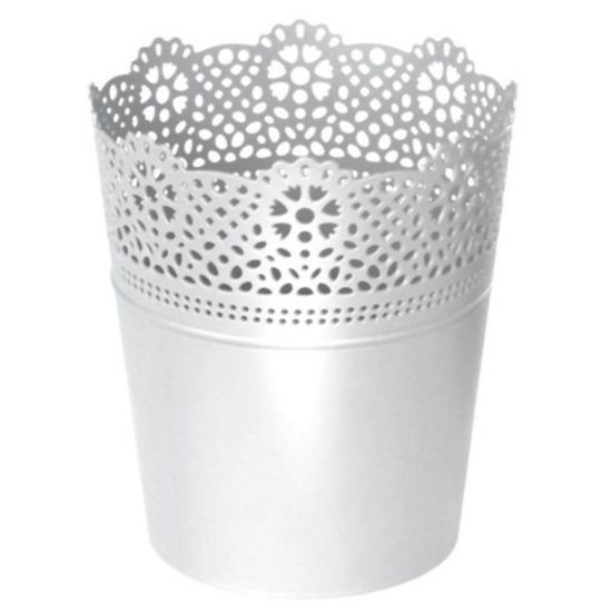 SAKSIJA ČIPKA LACE OKRUGLA FI 18CM BELA