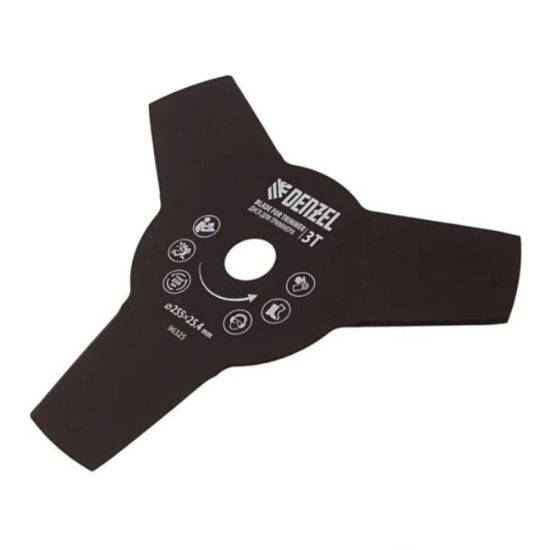 NOŽ ZA MOTORNI  TRIMER 3T TROKRAKI 255х25.4X1.6mm DENZEL