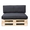 JASTUCI ZA PALETE 2 kom. CRNI Mick l120xw80/40xh12cm - 2