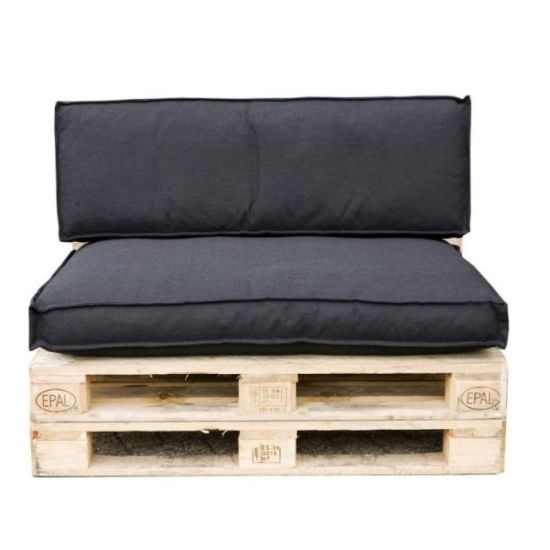 JASTUCI ZA PALETE 2 kom. CRNI Mick l120xw80/40xh12cm