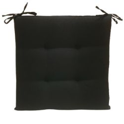 JASTUK ZA STOLICU ČETVRTASTI 42X42X5CM CRNI