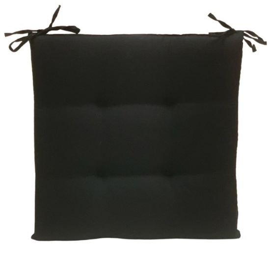 JASTUK ZA STOLICU ČETVRTASTI 42X42X5CM CRNI