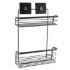 POLICA ZIDNA ŽIČANA  DVOSTRUKA SAMOLEPLJIVA 3M 26,4 X 11 X 39,5 METAL CRNA TENDANCE - 1