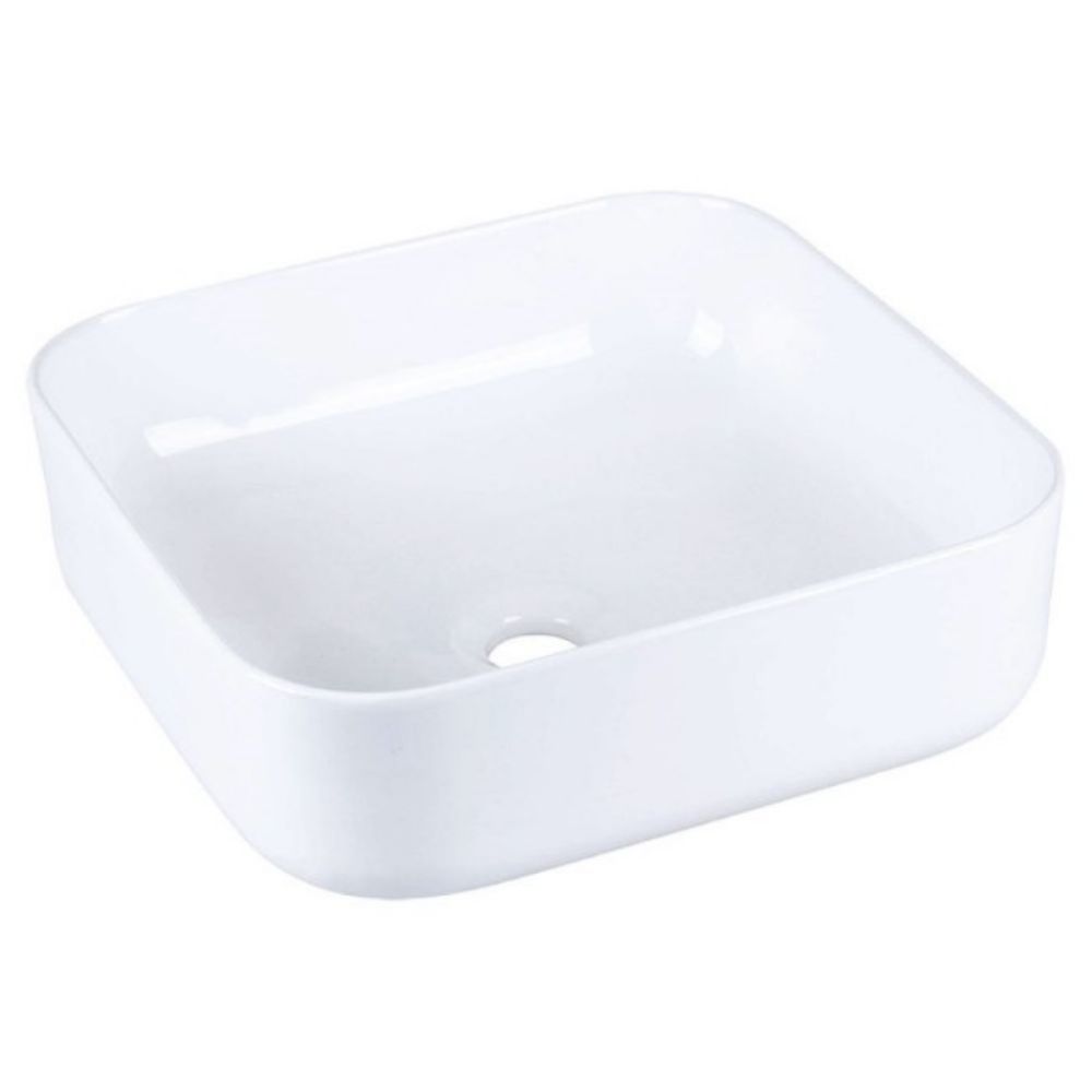 LAVABO ČETVRTASTI KERAMIČKI GUIDO 40 × 39.5 × 14 cm BELI KOMPAKTNI